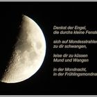 Der Mond ist auf gegangen und wünscht eine gute Nacht