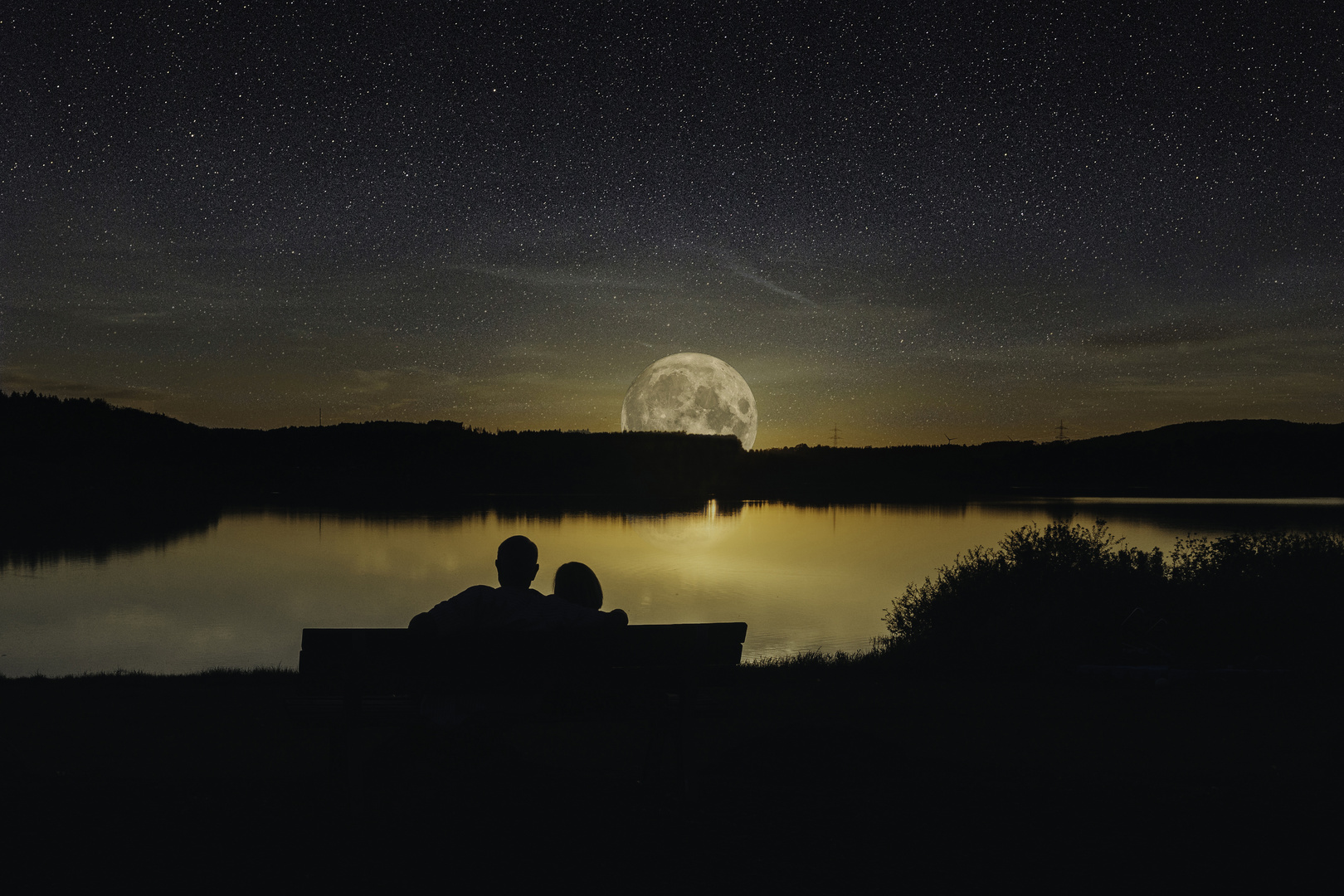 Der Mond ist aufgegangen, die goldnen Sternlein prangen, am Himmel hell und klar