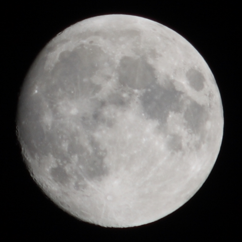 Der Mond letzte Nacht um 1 Uhr