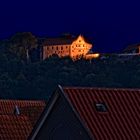 Der Mond steht über Burg Scharfenstein