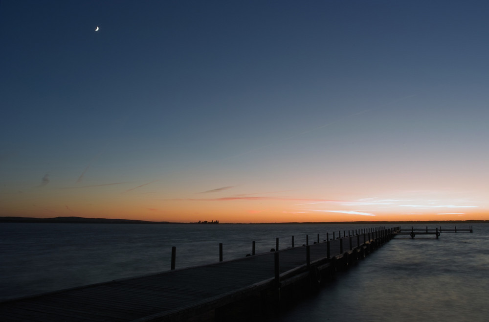 der Mond über dem Steinhuder Meer