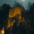 Der Mond über der Ruine Liechtenstein