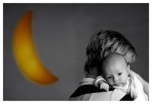 Der Mond und die kleine Sonne von Fotowiese 