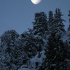 Der Mond verschwindet hinter den Bergen ...