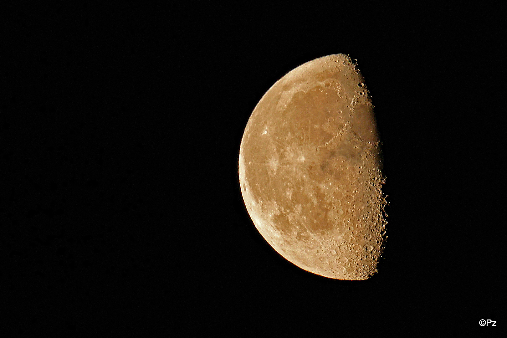 Der Mond von heute Morgen um 4 Uhr 53 ...