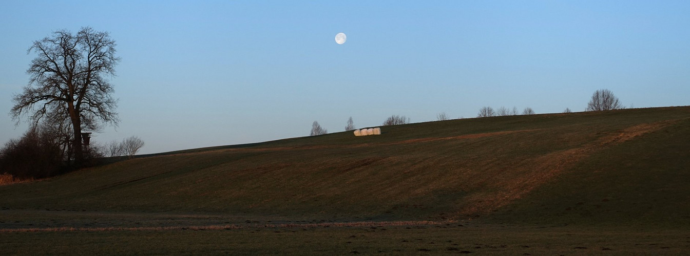 Der Mond vor dem ersten Heu