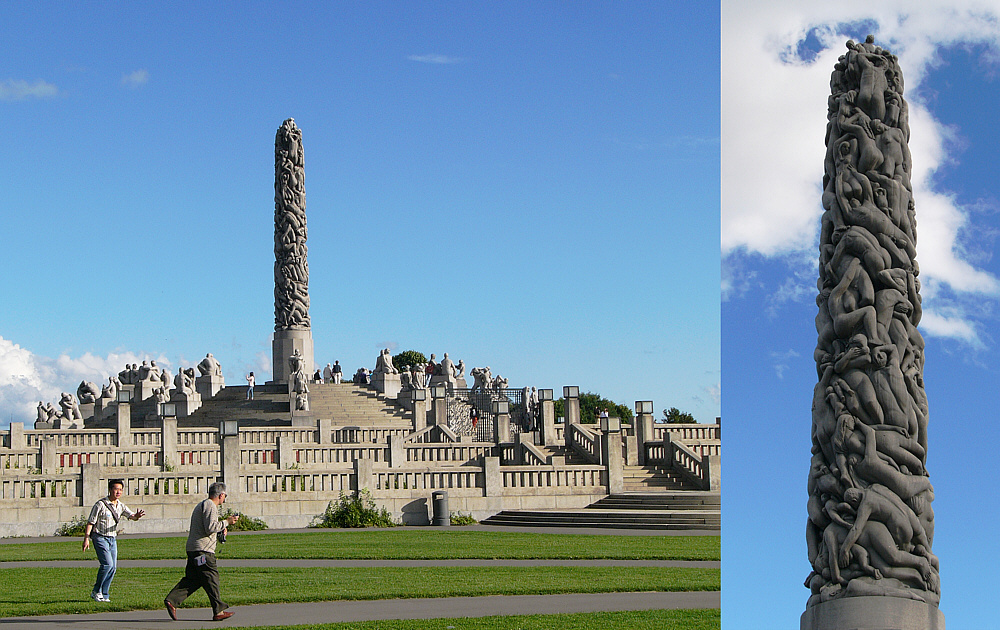 Der Monolith ( Marmor) im Frognerpark ( geht in den.....