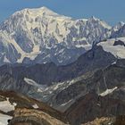 Der Mont Blanc 4807m in 70km Entfernung in einer...