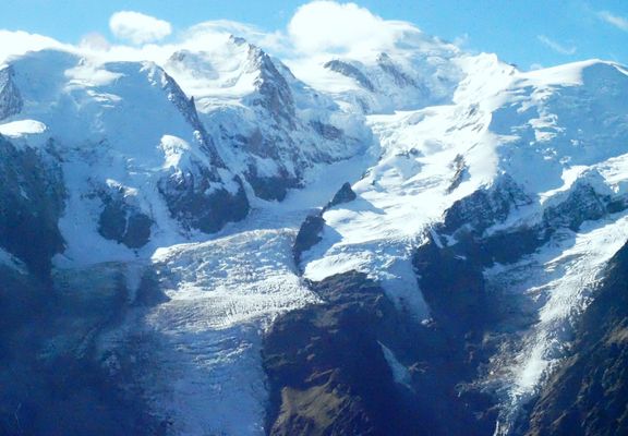 Der Mont Blanc Gletscher