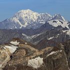 Der Mont Blanc in 67 km Entfernung vom Breithornplateau heute morgen 7.17 Uhr...