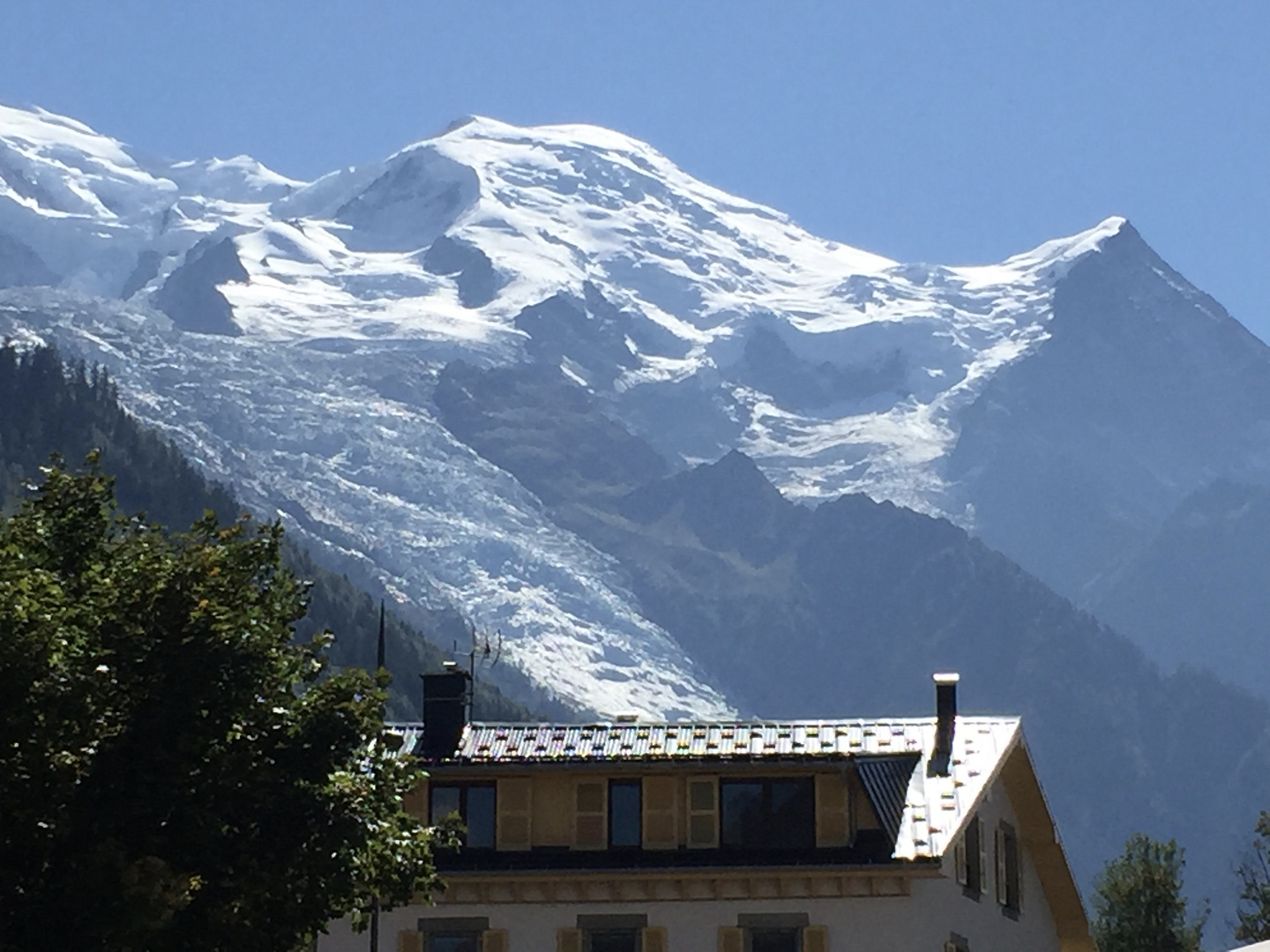 der Mont Blanc von Chamonix aus