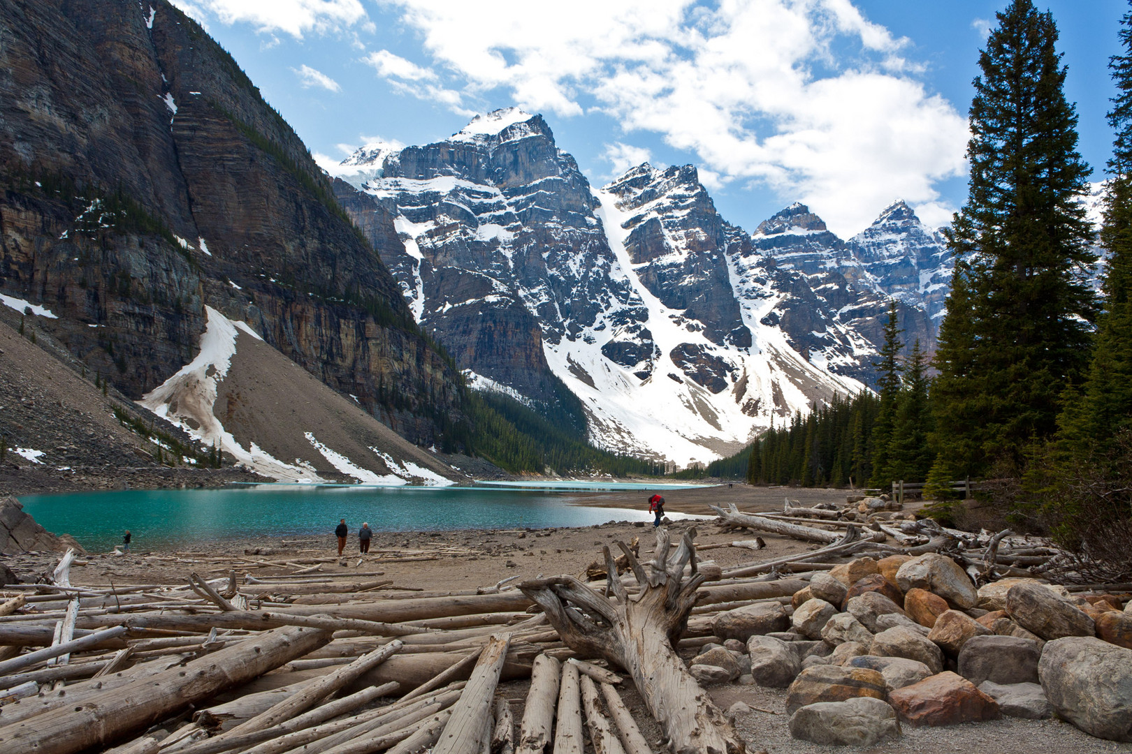 Der Moraine Lake in Lake Louise, AB, Kanada