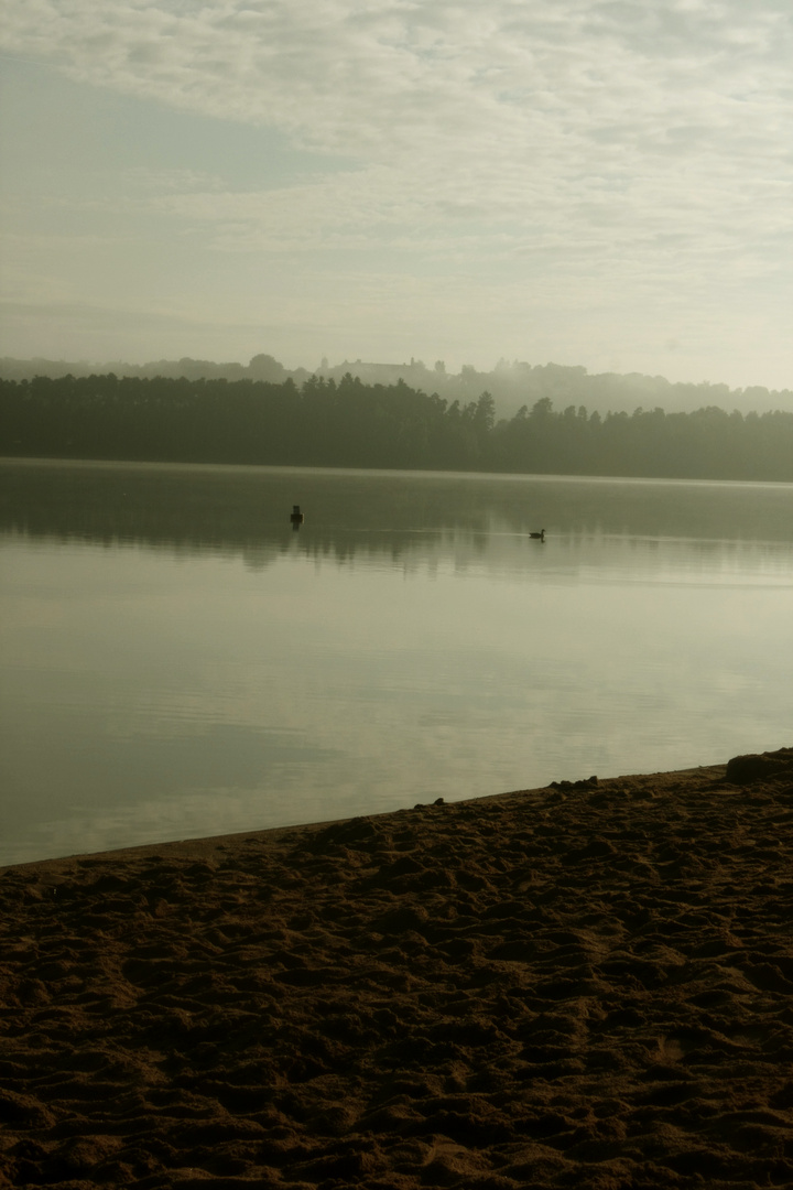 der morgen am brombachsee.