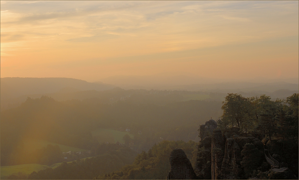 Der Morgen auf der Bastei