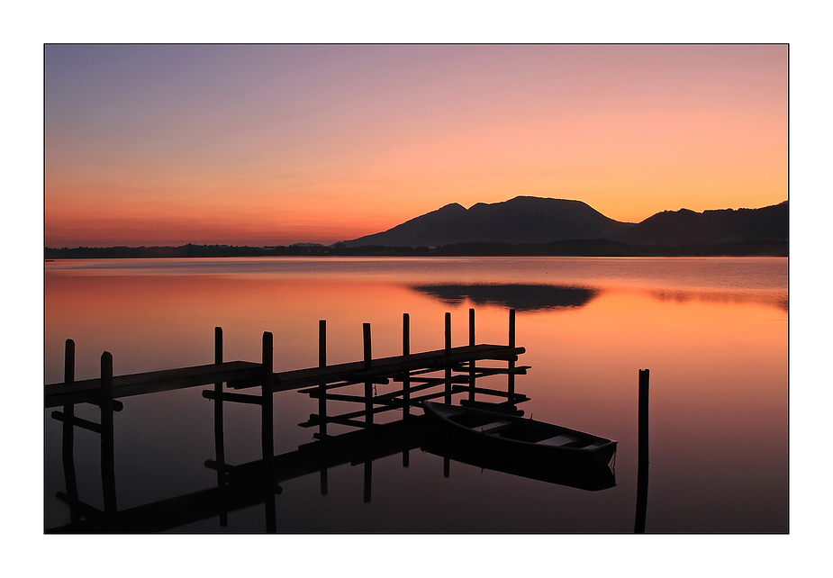 Der Morgen erwacht am Forggensee