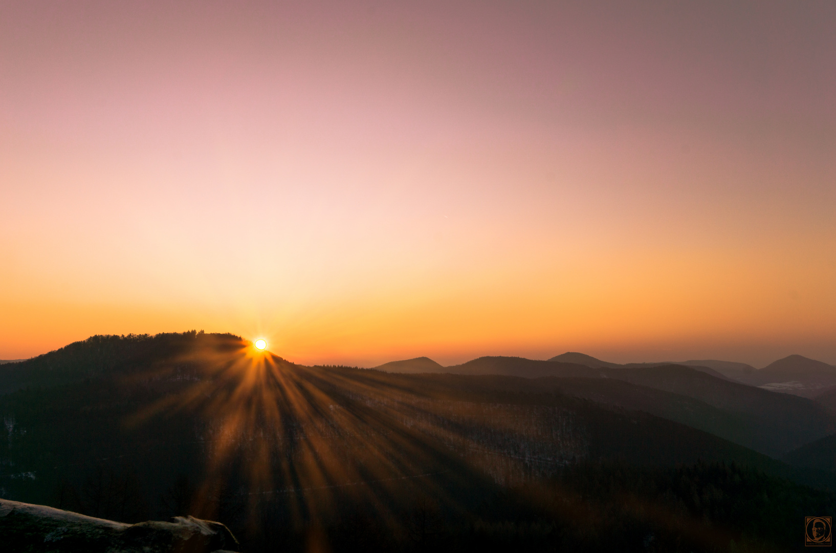 Der Morgen erwacht am Kirschfelsen