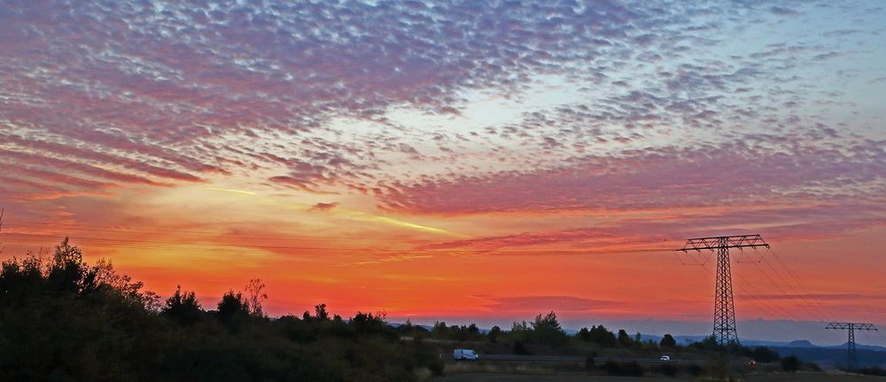 Der Morgen erwacht bei tollem Himmel am 18.08. 2022  5.56 Uhr