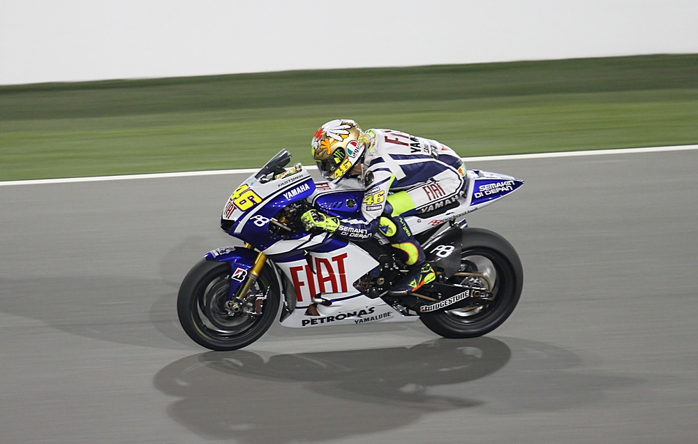 Der "Motorrad-Gott" Valentino Rossi bei 280km/h