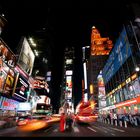 Der Müllmann mitten auf'm Timessquare