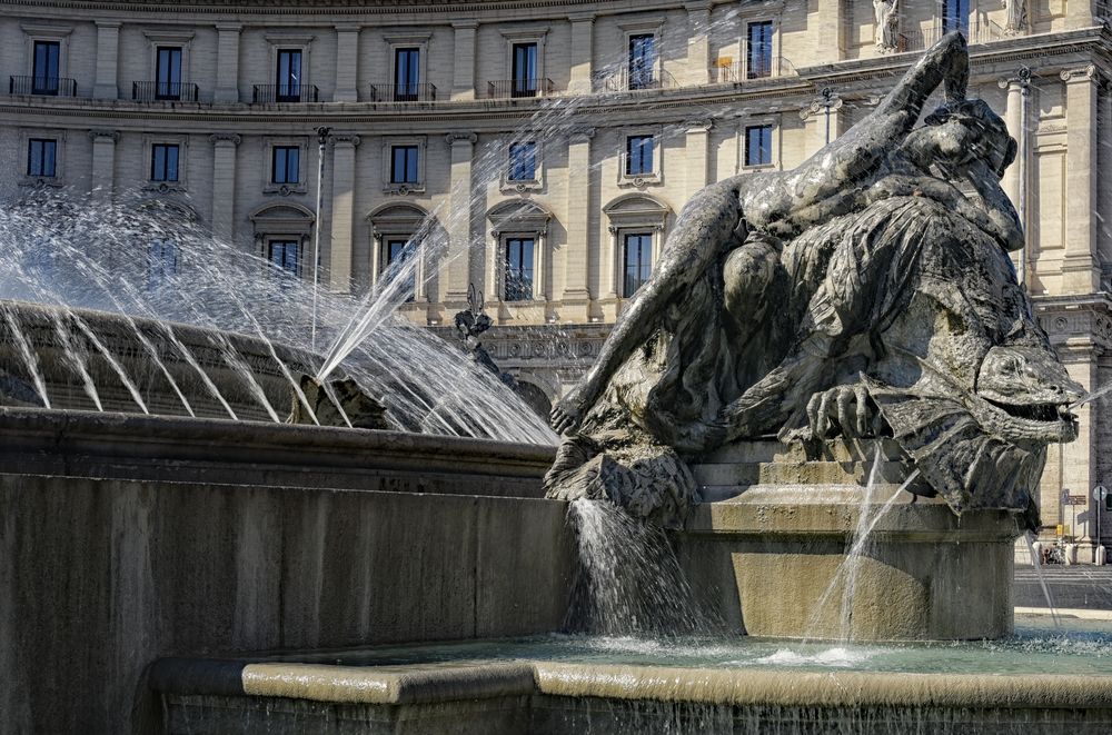 Der Najadenbrunnen auf der Piazza della Repubblica