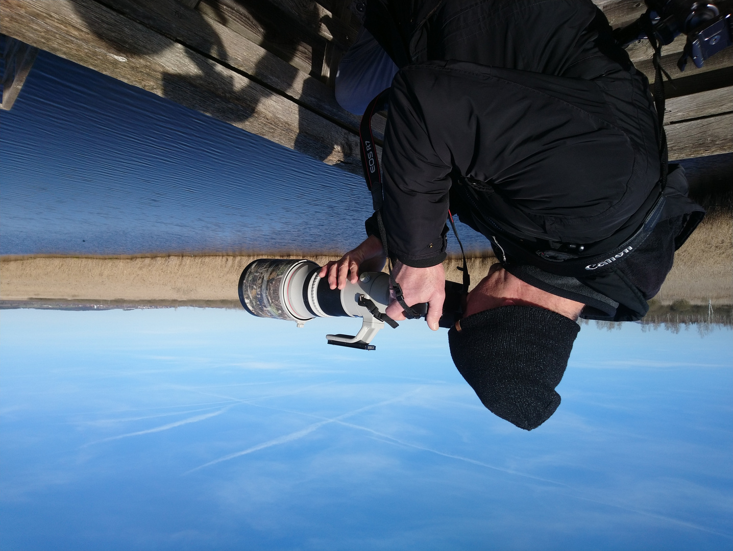 Der Naturfotograf in Aktion ....