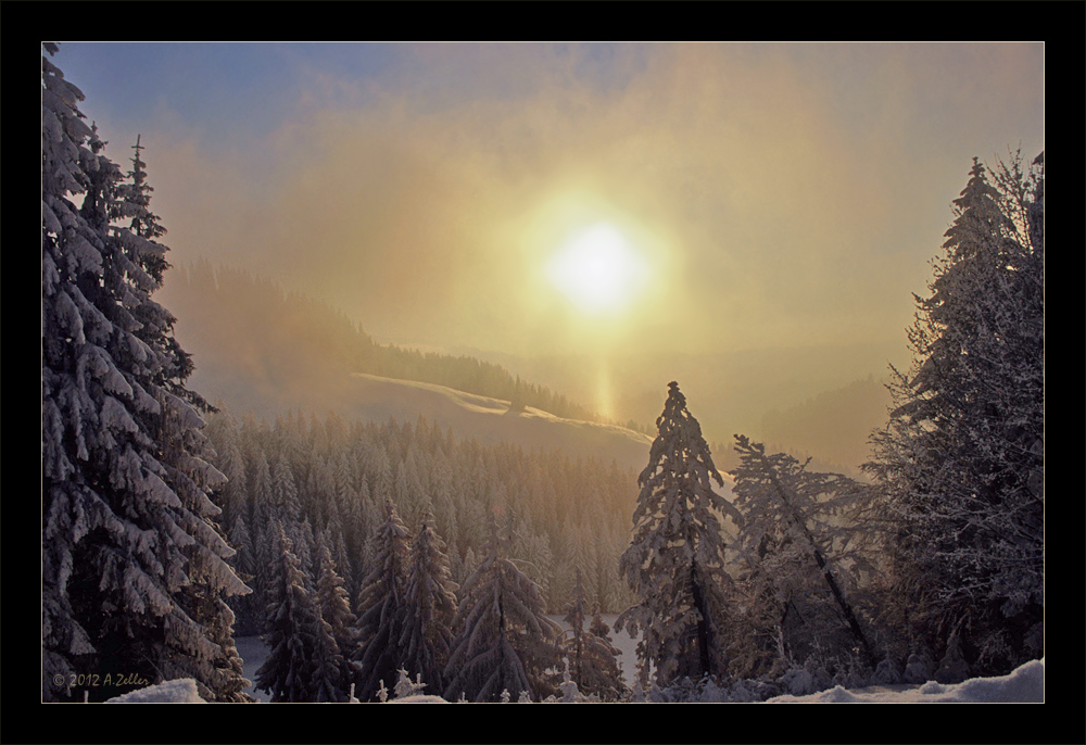 Der Nebel kommt... die Sonne geht