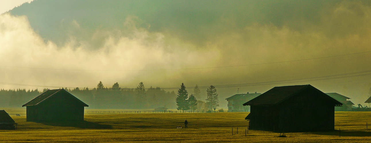 Der Nebel kriecht über's Land