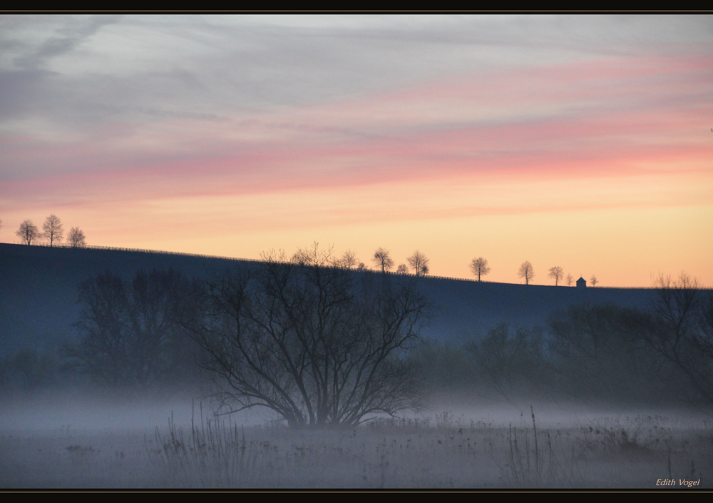 der Nebel liegt  im Tal......