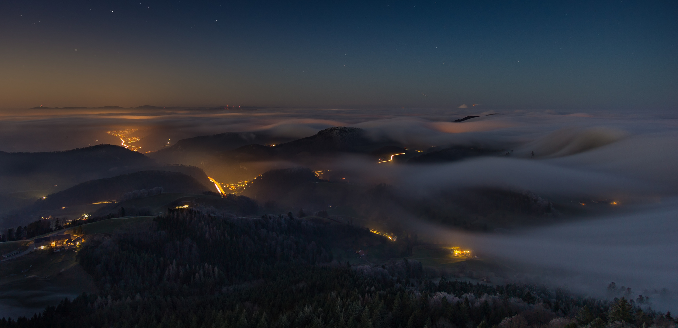 Der Nebel setzt sich