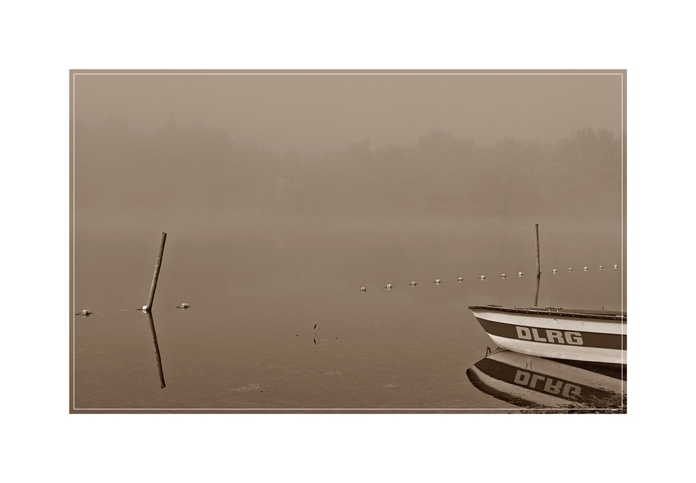 der Nebel und das Boot