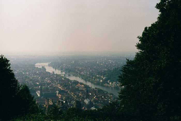 Der Neckar biegt ein ins Unendliche