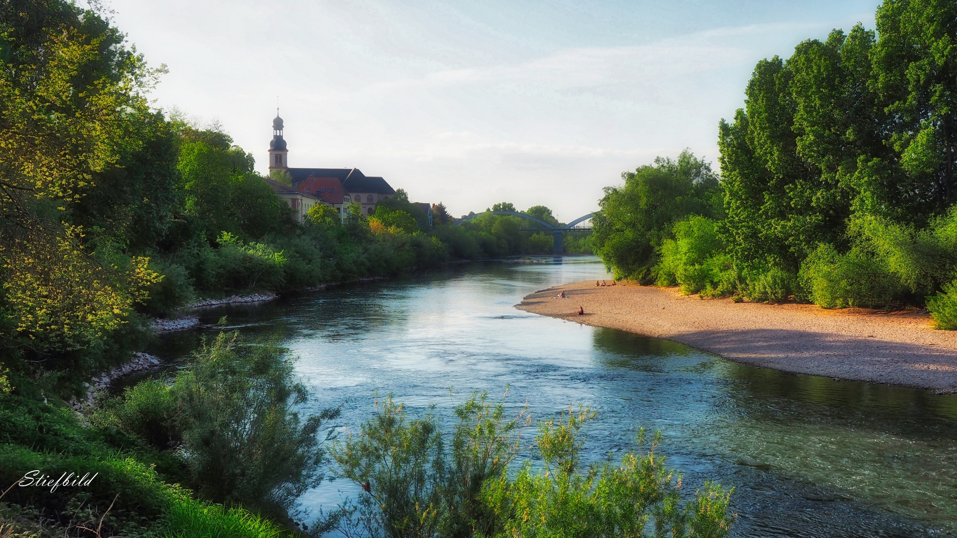 Der Neckar in Seckenheim