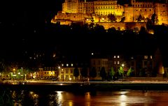 Der Neckar mit dem Heidelberger Schloss