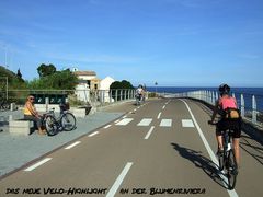 der neue Radweg an der Blumenriviera