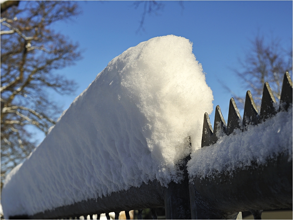 Der Neuschnee kam über Nacht