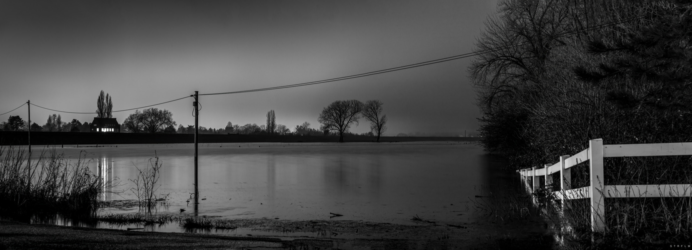 Der Niederrhein im Hochwasser