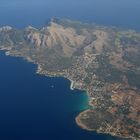 Der Norden Mallorca im Landeanflug. Cala de San Vincenc