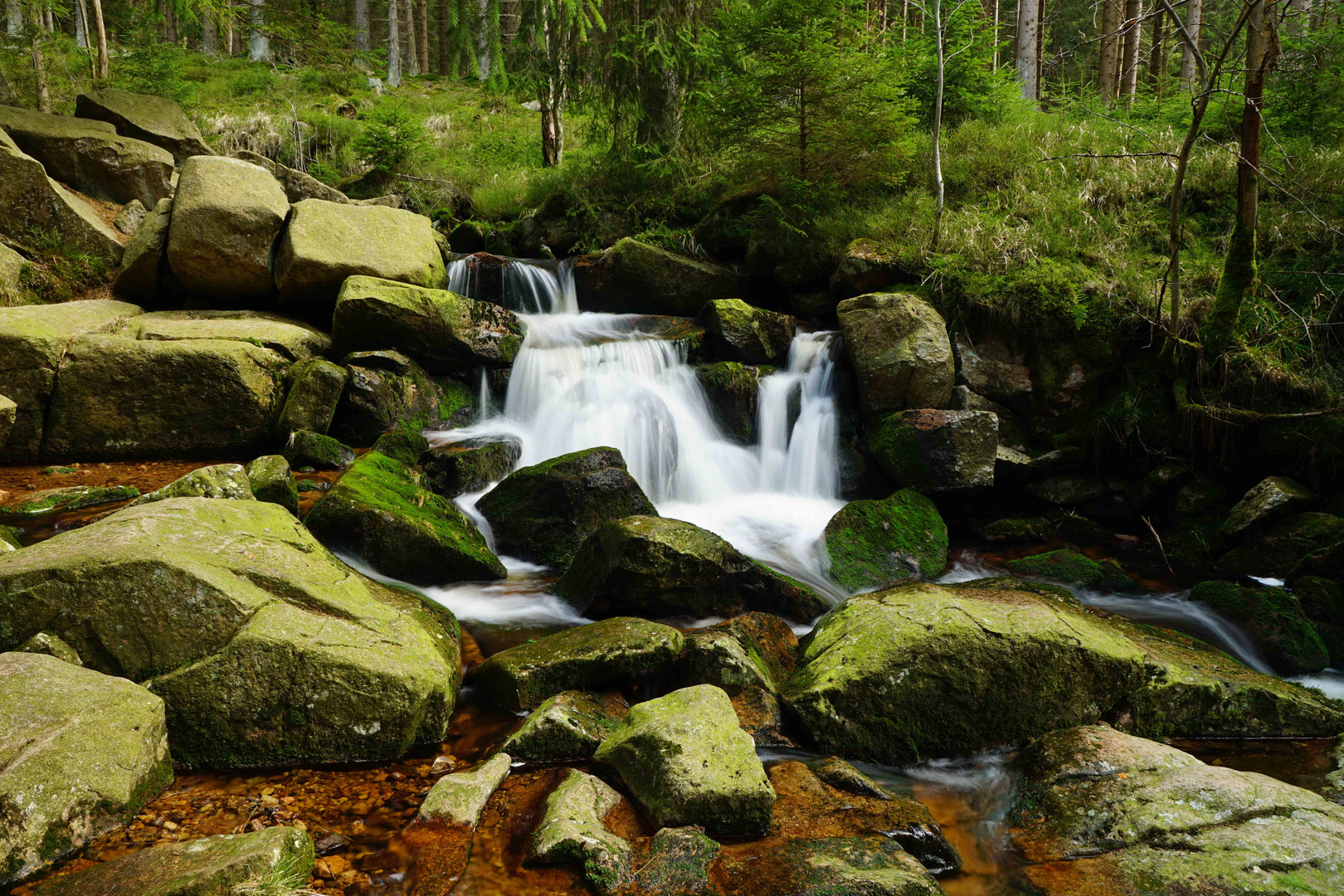 Der obere Bodefall in der Nähe von Braunlage (Harz)