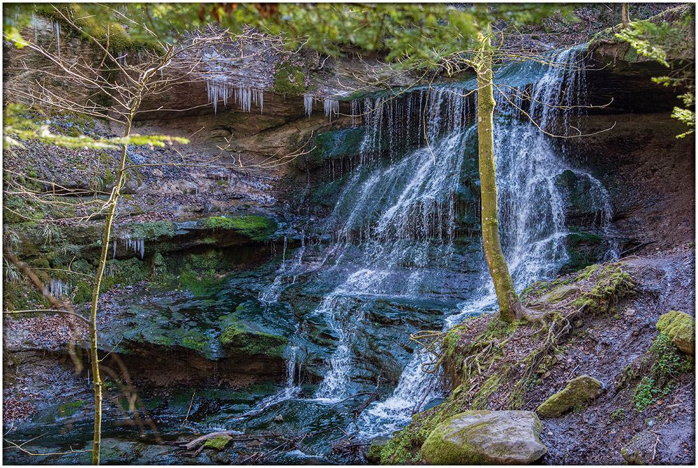 Der obere Hörschbach-Wasserfall...