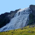 der obere Teil des Dynjandi Wasserfalls