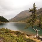 Der Obersee am Staller Sattel, das Wetter hat sich geändert und es fing an zu regnen.