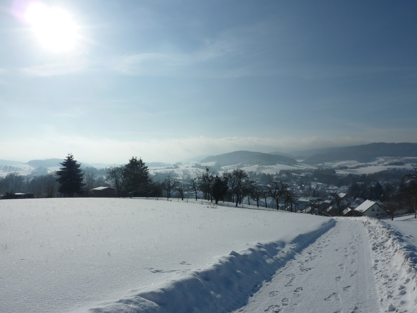 Der Odenwald versinkt im Schnee