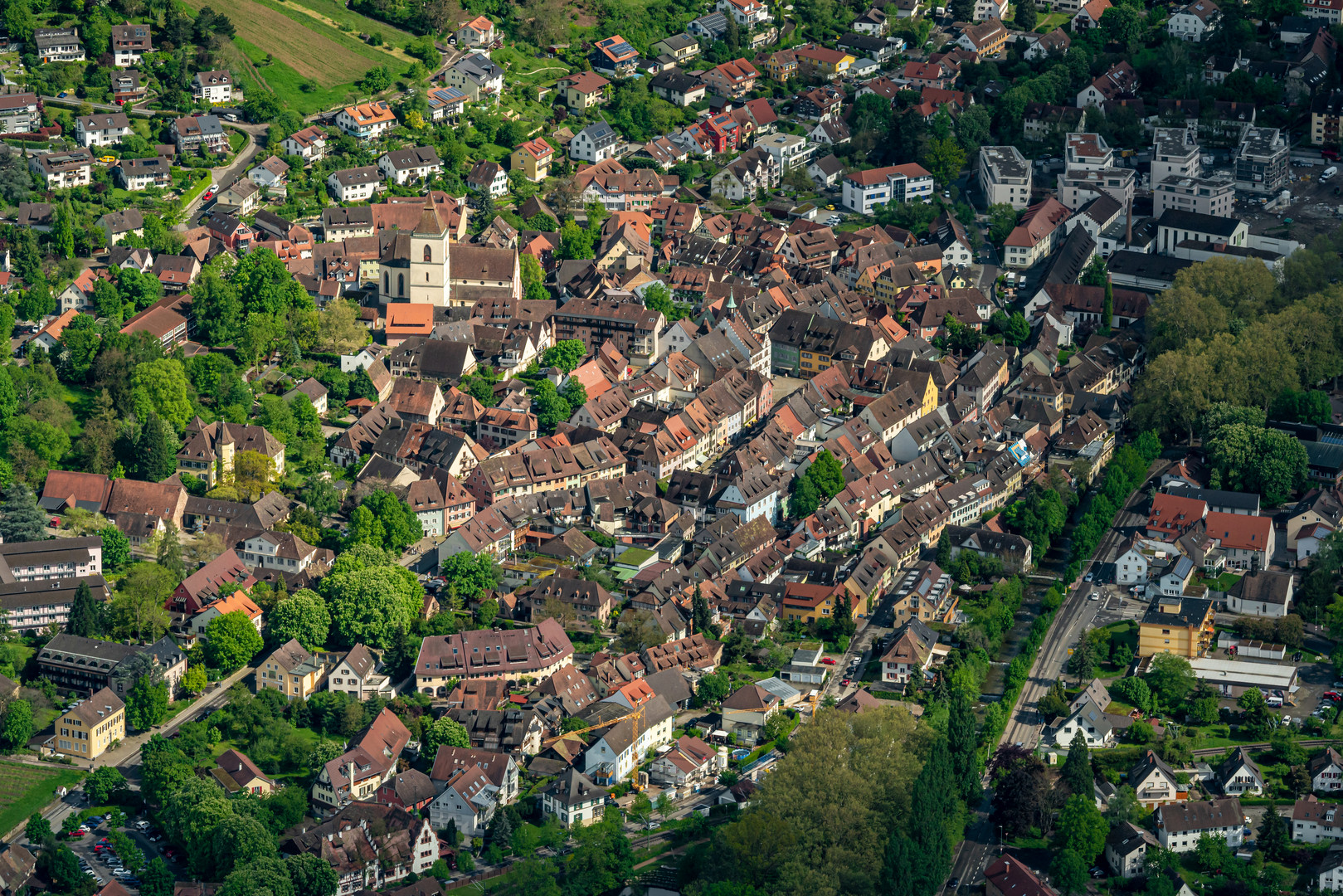 Der Ort Staufen im Markgräfler Land 