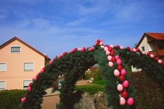 Der Osterbrunnen in Grauwinkel, ein Ortsteil von Hilpoltstein