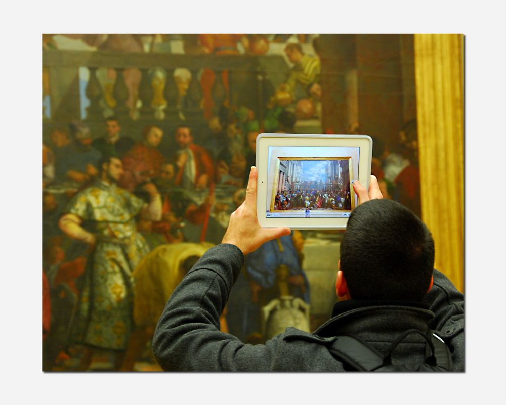 Der Pad-Fotograf im Louvre