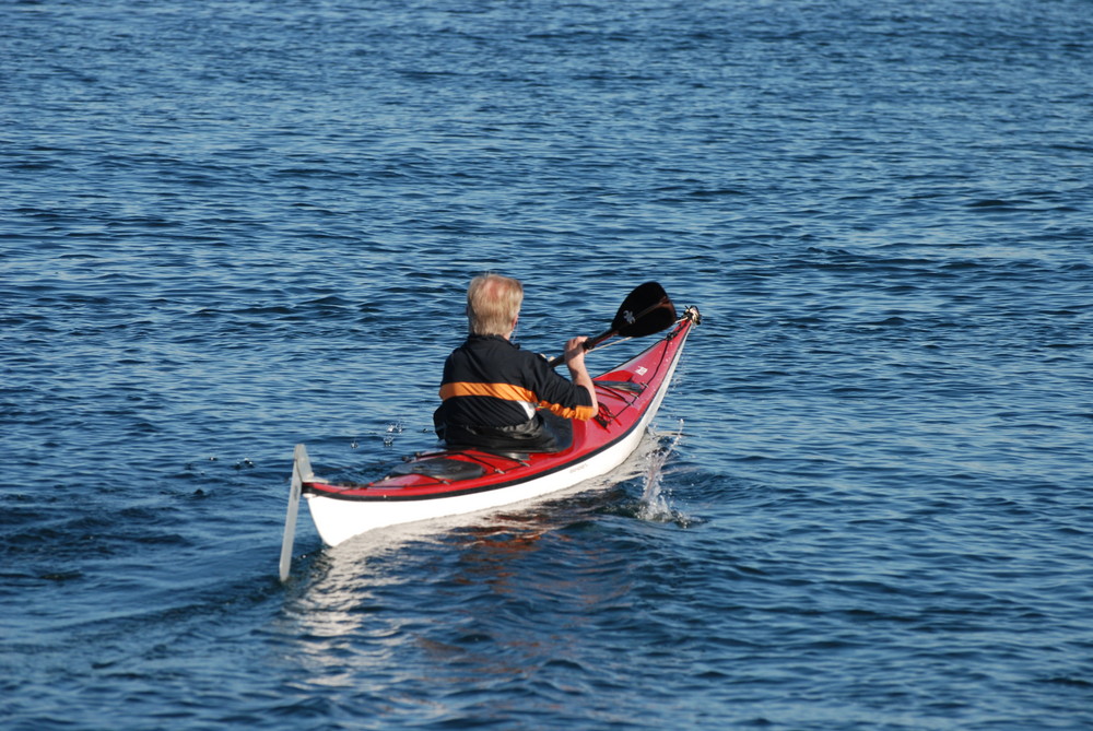 Der Paddler vor Helgoland