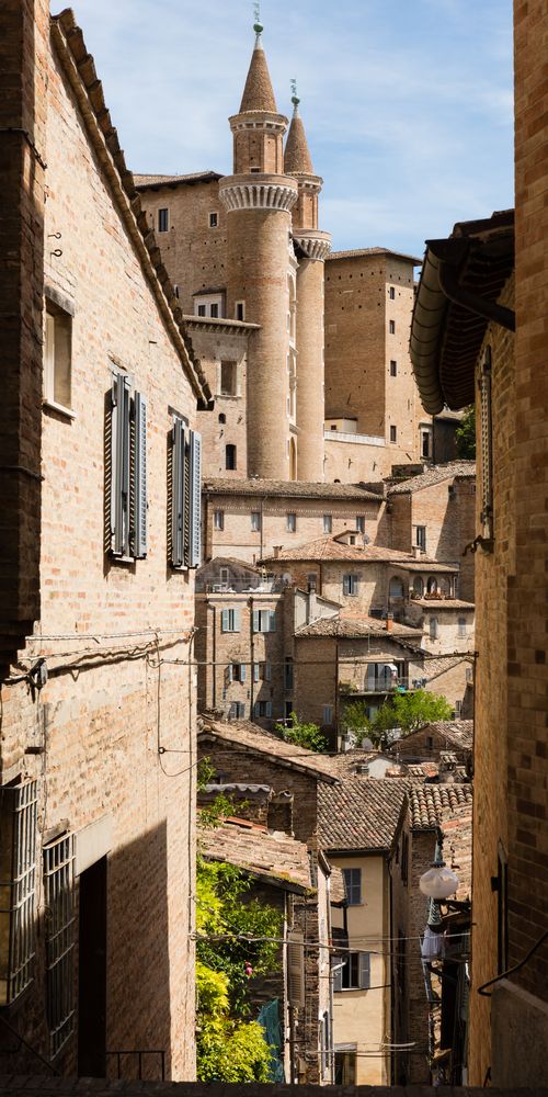 Der Palazzo Ducale und die Altstadt von Urbino
