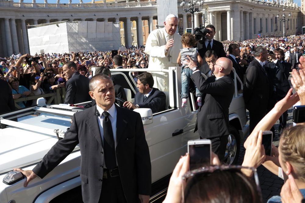 Der Papst bei einer Generalaudienz