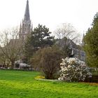 Der Park vor dem Aachener Dom und St. Foillan