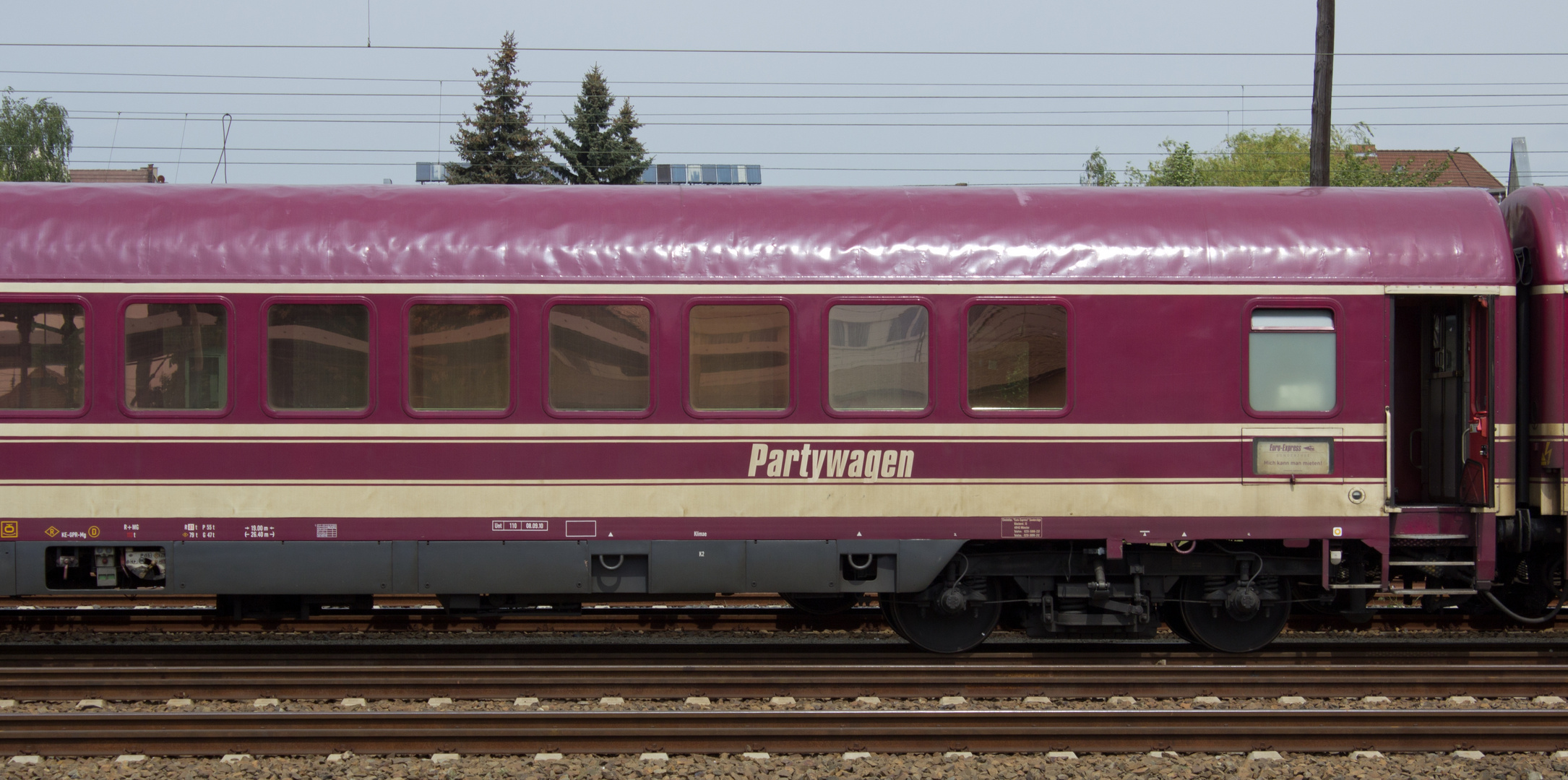 Der "Partywagen" des Euroexpress...